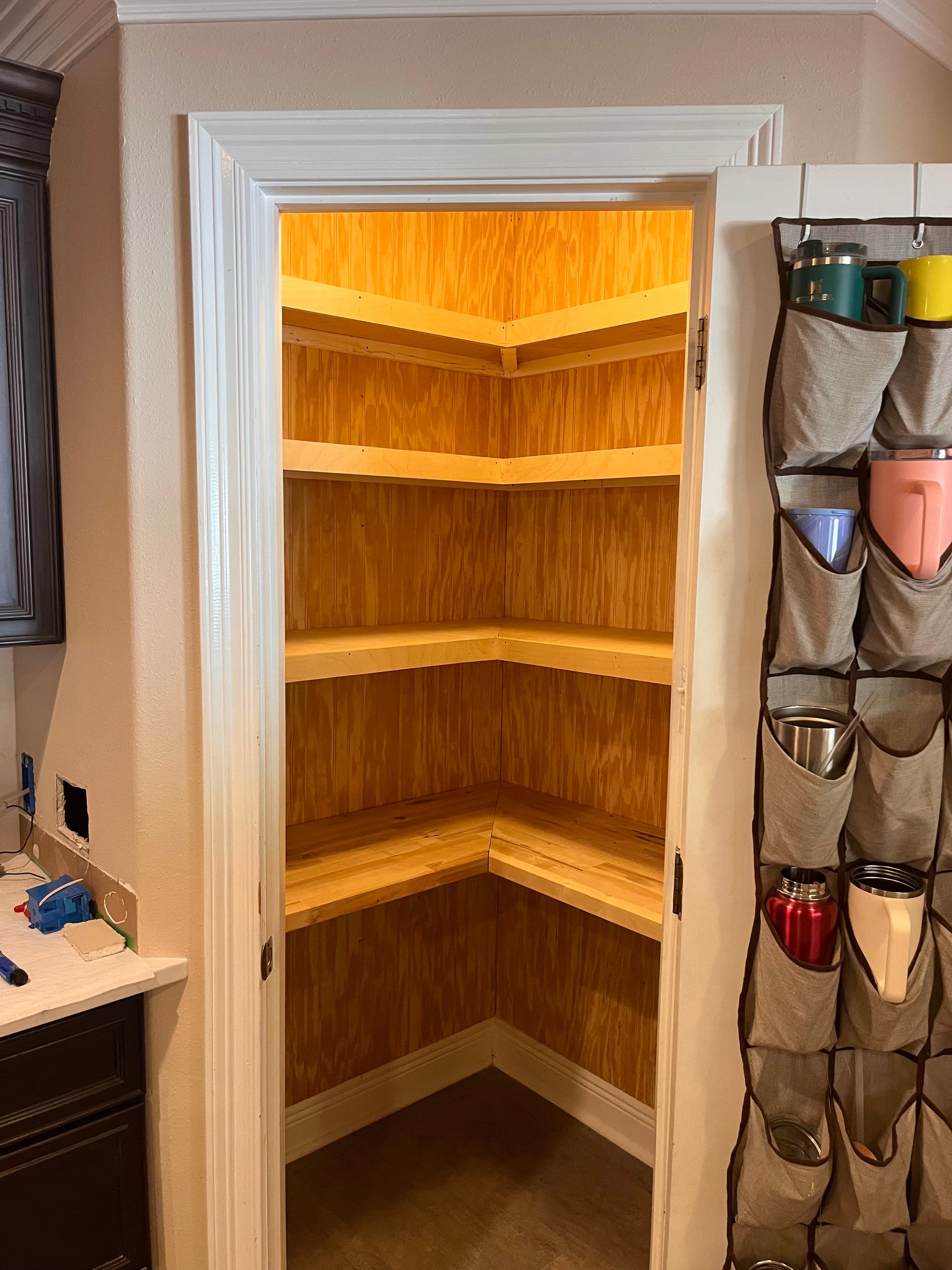 Project Custom Corner Pantry Shelving Built From Scratch image