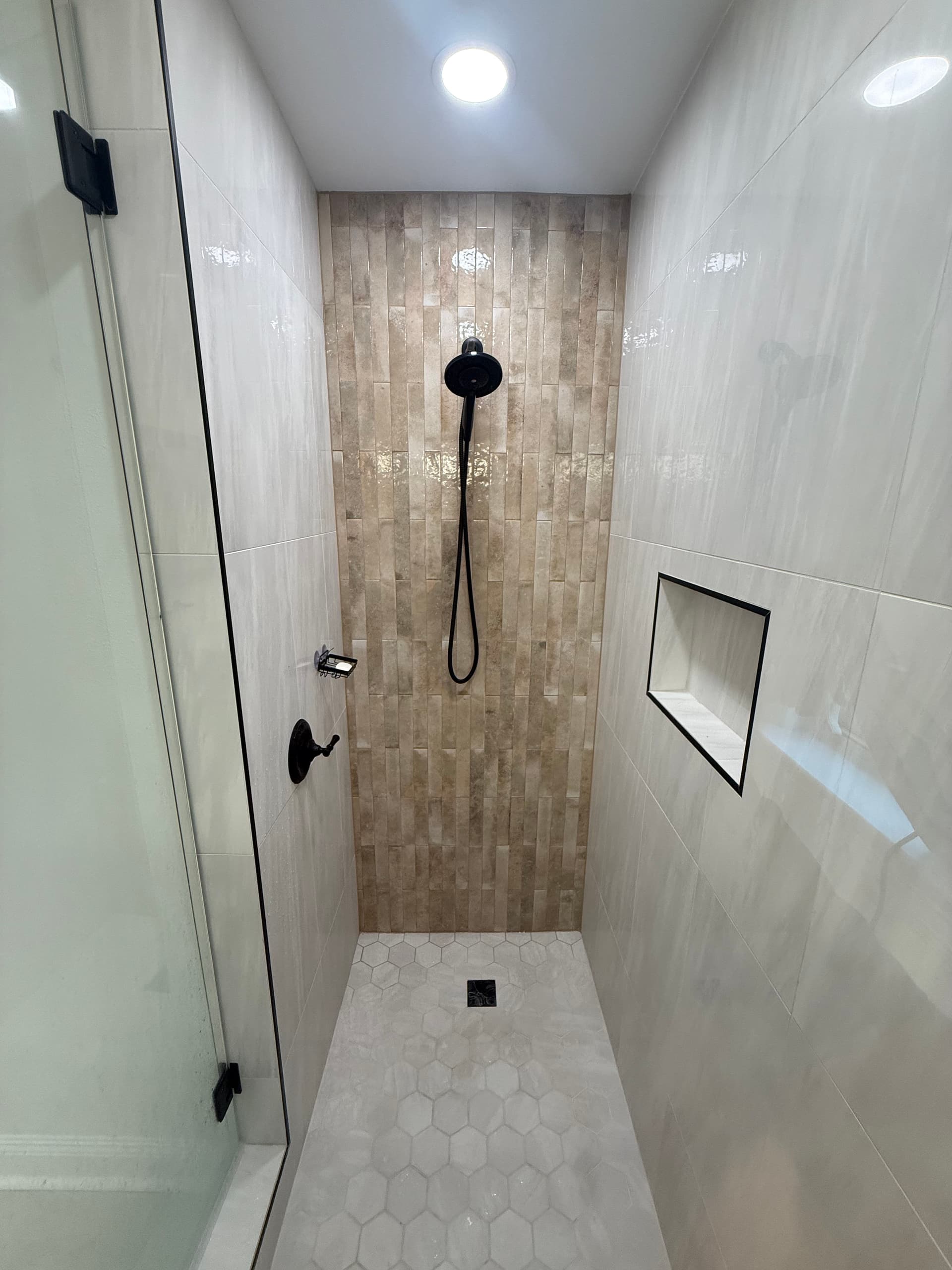 Primary Suite Bathroom Remodel With Expanded Layout and Custom Shower image