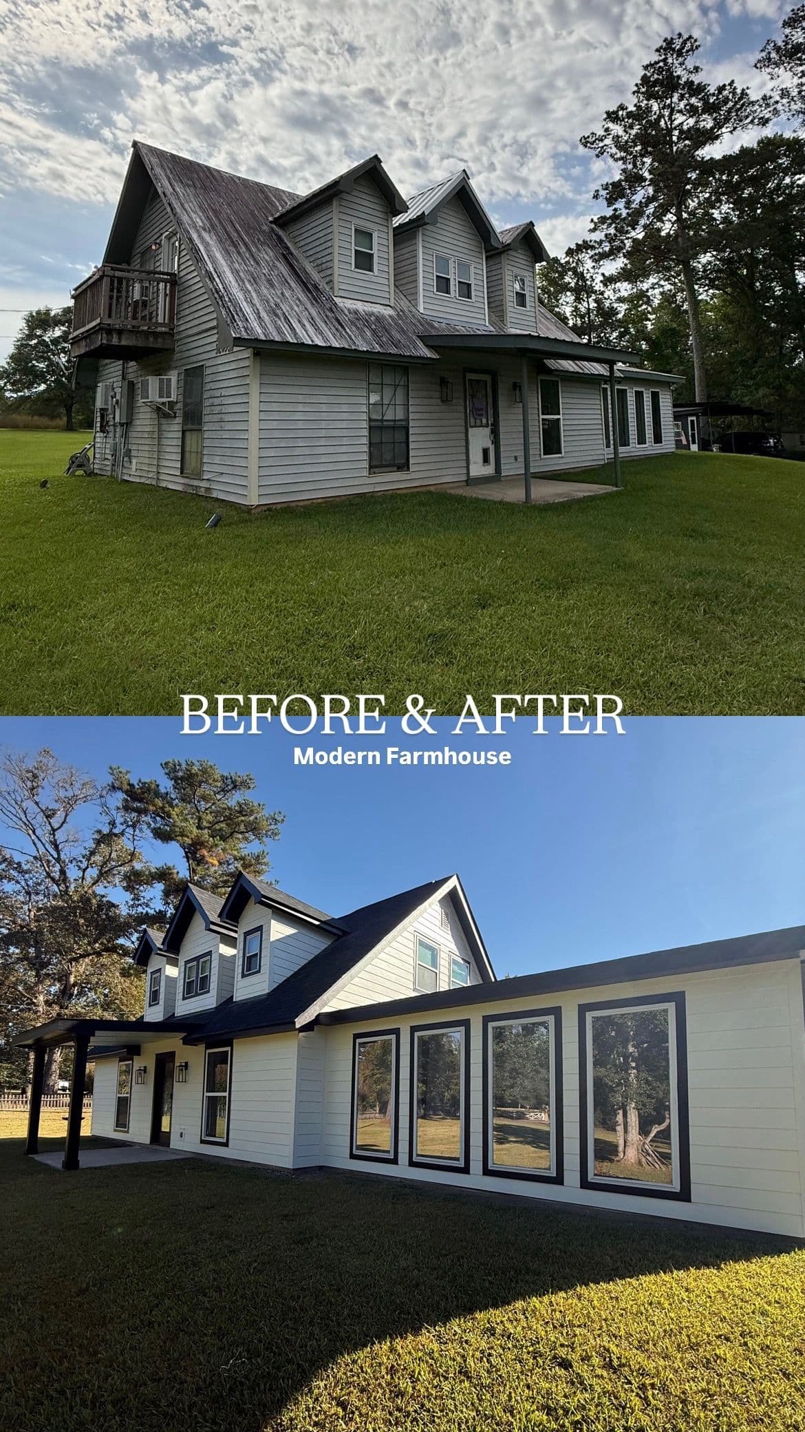 Modern Farmhouse Exterior Makeover With James Hardie Siding image